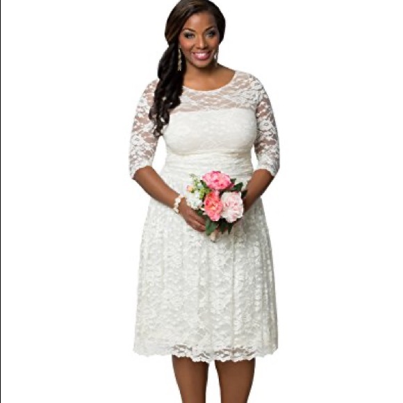 Kiyonna Dresses & Skirts - NWT! Kiyonna Lace Illusion wedding Dress / Size 3